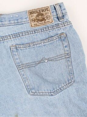 Bugle Boy Light Wash Denim Jorts - Pale Blue